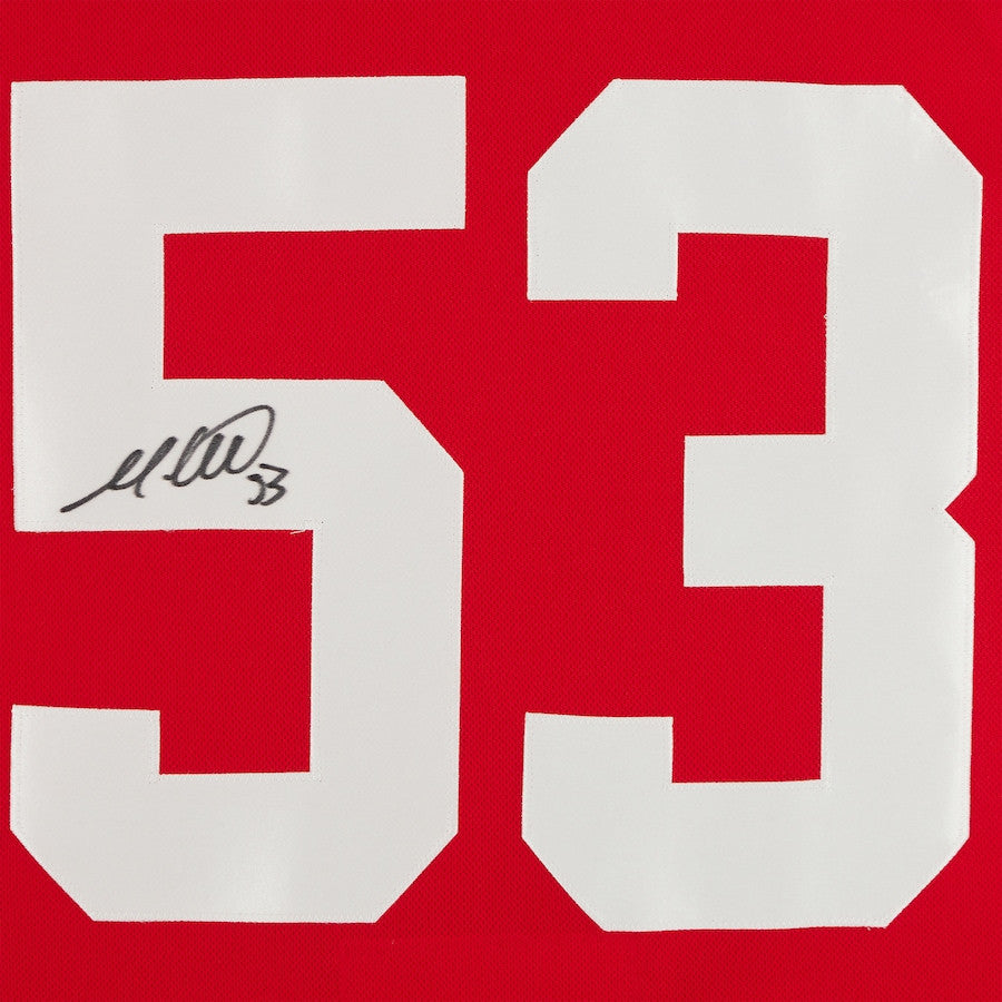 Moritz Seider 53 Signed Detroit Red Wings Autographed Jersey - Red