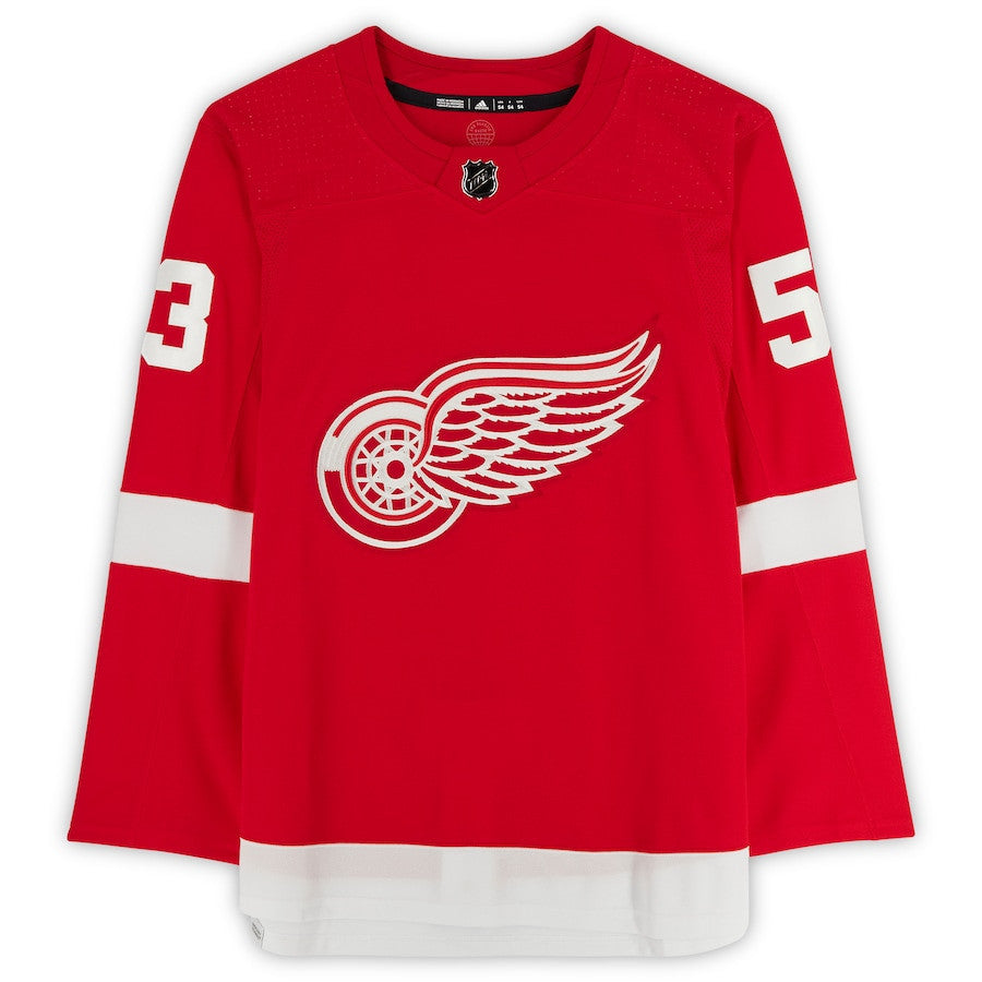 Moritz Seider 53 Signed Detroit Red Wings Autographed Jersey - Red