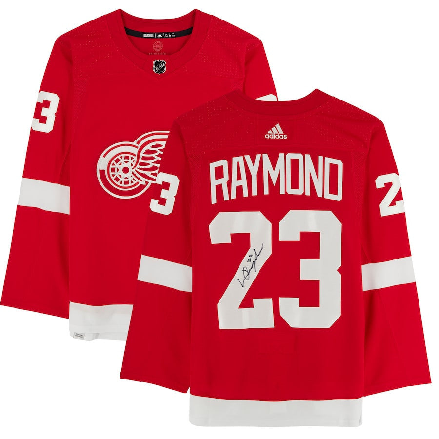 Lucas Raymond 23 Signed Detroit Red Wings Autographed Jersey - Red