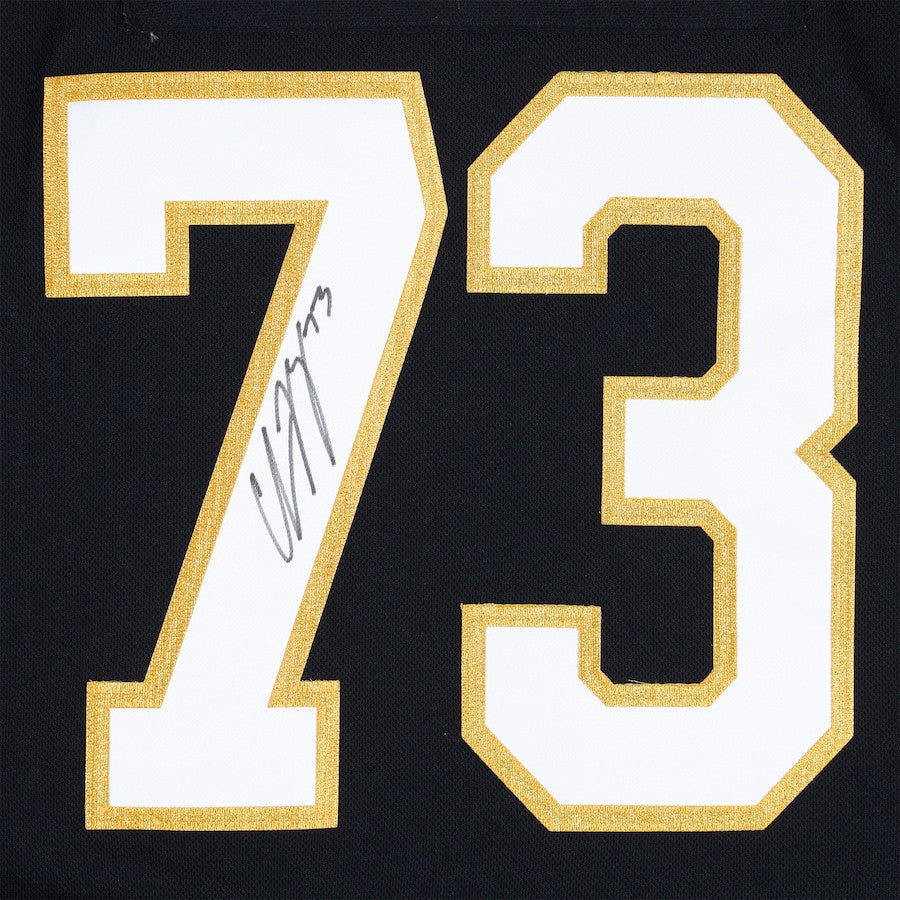 Charlie McAvoy 73 Signed Boston Bruins Autographed 100th Anniversary Patch Jersey - Black