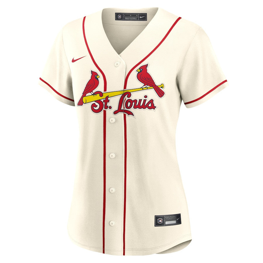 Nolan Arenado 28 St. Louis Cardinals Women's Alternate Jersey - Cream