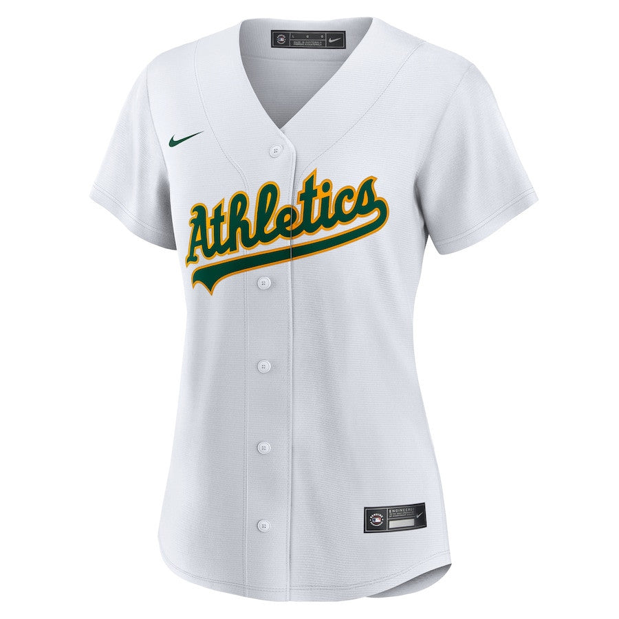 Michel Otañez 47 Athletics Women's Home Jersey - White