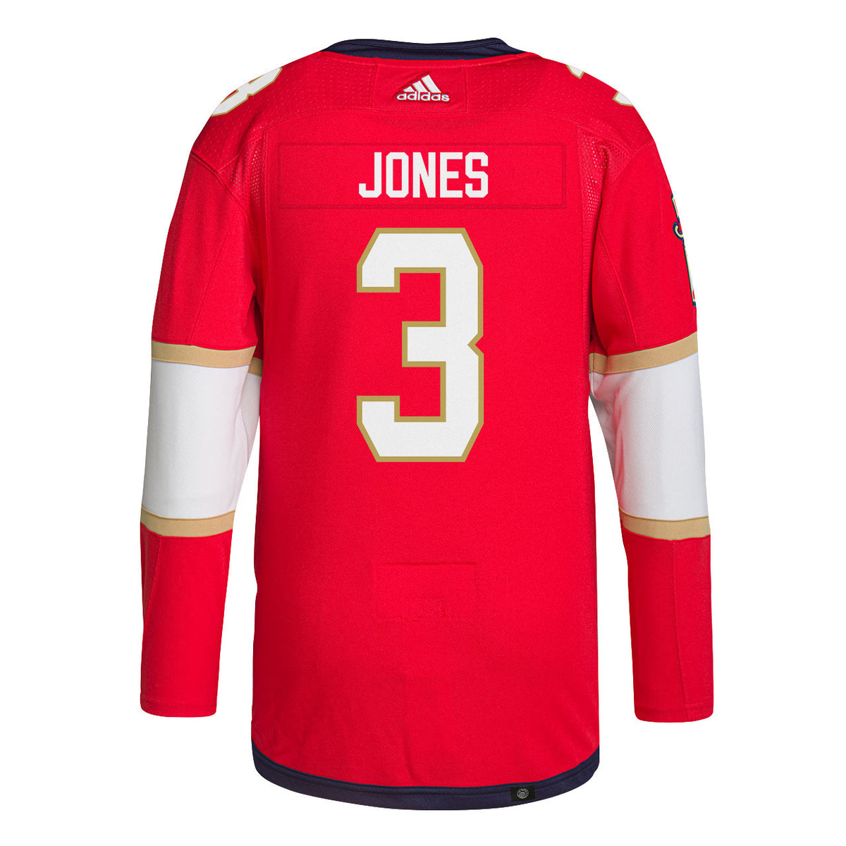Seth Jones 3 Florida Panthers 2025 STANLEY CUP Final Patch Home Men Jersey - Red