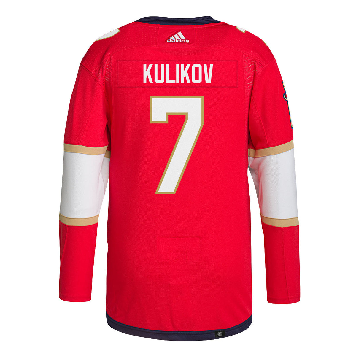 Dmitry Kulikov 7 Florida Panthers 2025 STANLEY CUP Final Patch Home Men Jersey - Red