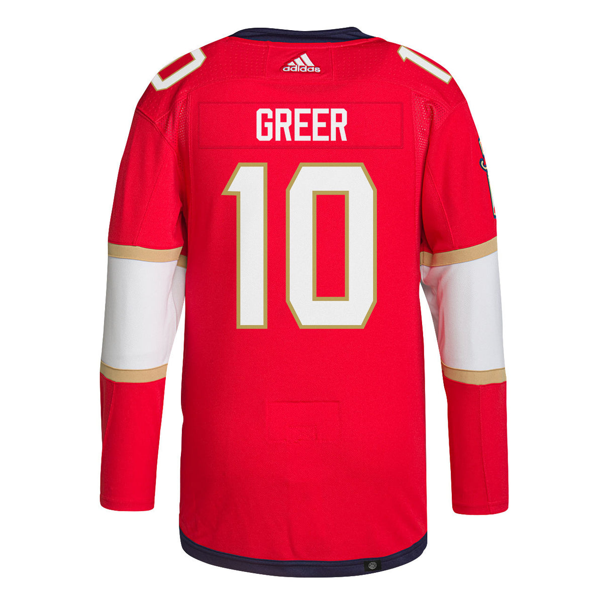 A.J. Greer 10 Florida Panthers 2025 STANLEY CUP Final Patch Home Men Jersey - Red