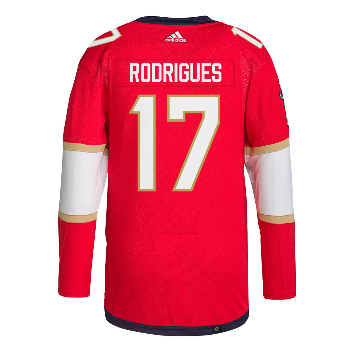 Evan Rodrigues 17 Florida Panthers 2025 STANLEY CUP Final Patch Home Men Jersey - Red