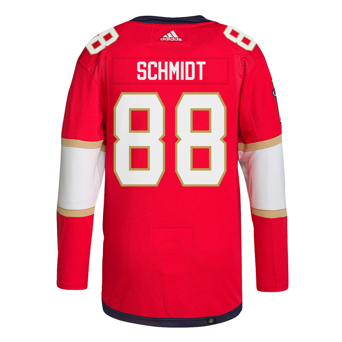 Nate Schmidt 88 Florida Panthers 2025 STANLEY CUP Final Patch Home Men Jersey - Red