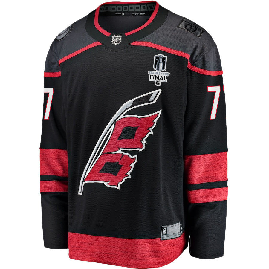 Mark Jankowski 77 Carolina Hurricanes 2025 STANLEY CUP Final Patch Home Men Jersey - Black