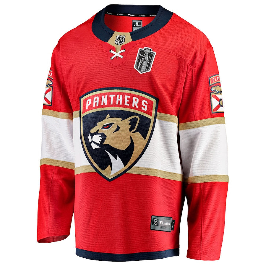 Florida Panthers 2025 Stanley Cup Final Home Breakaway Men Jersey - Red