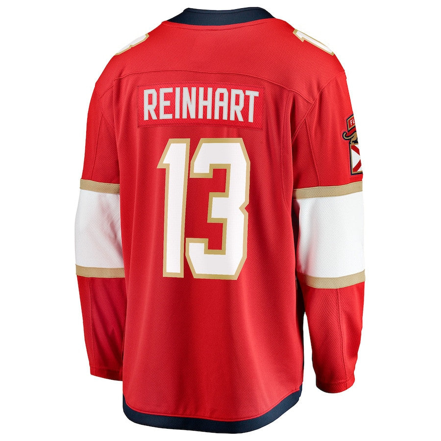 Sam Reinhart 13 Florida Panthers 2025 Stanley Cup Final Home Breakaway Men Jersey - Red