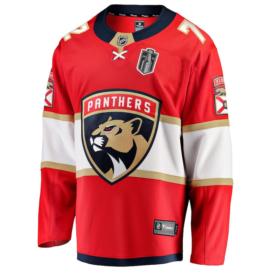Sergei Bobrovsky 72 Florida Panthers 2025 Stanley Cup Final Home Breakaway Men Jersey - Red