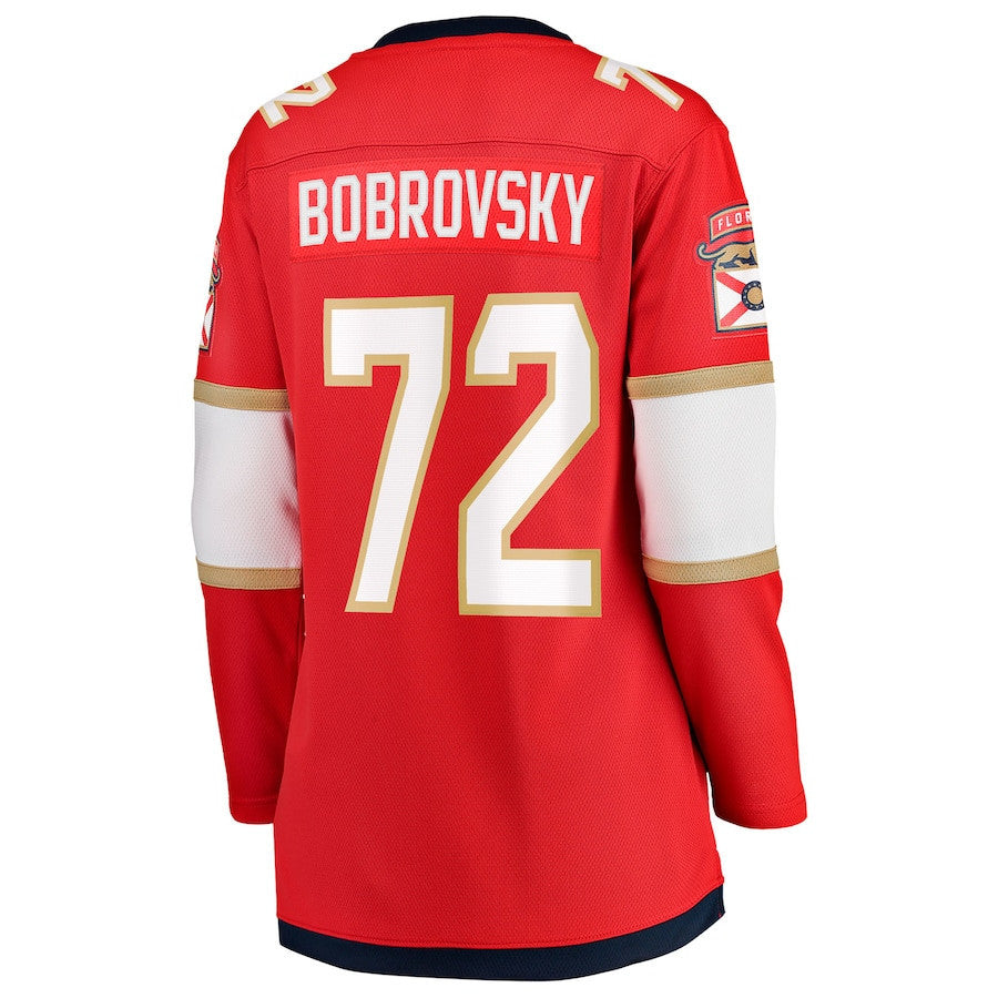 Sergei Bobrovsky 72 Florida Panthers 2025 Stanley Cup Final Home Breakaway Women Jersey - Red