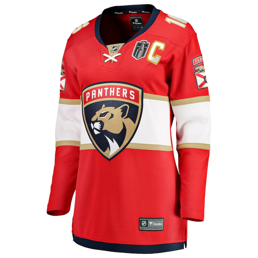 Aleksander Barkov 16 Florida Panthers 2025 Stanley Cup Final Home Breakaway Women Jersey - Red