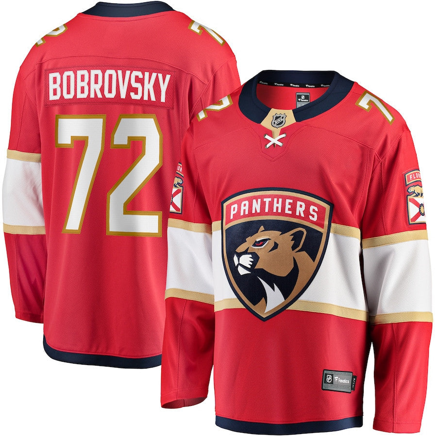 Sergei Bobrovsky 72 Florida Panthers 2025 Breakaway Player Men Jersey - Red