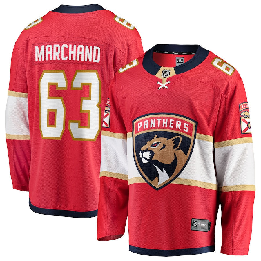 Brad Marchand 63 Florida Panthers 2025 Breakaway Player Men Jersey - Red