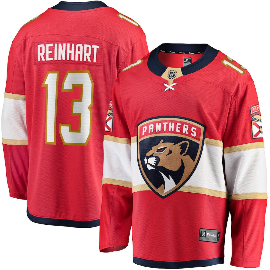 Sam Reinhart 13 Florida Panthers 2025 Breakaway Player Men Jersey - Red