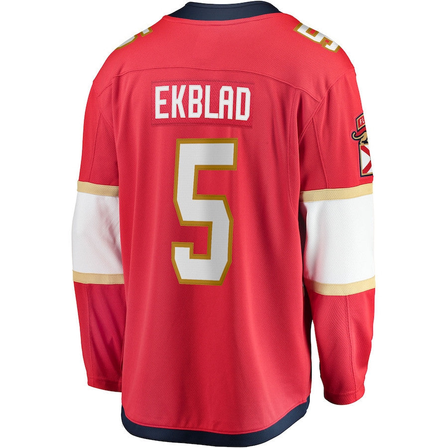 Aaron Ekblad 5 Florida Panthers 2025 Breakaway Player Men Jersey - Red