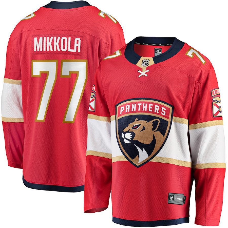 Niko Mikkola 77 Florida Panthers 2025 Breakaway Player Men Jersey - Red