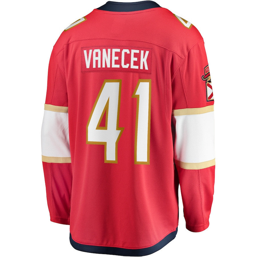 Vitek Vanecek 41 Florida Panthers 2025 Breakaway Player Men Jersey - Red