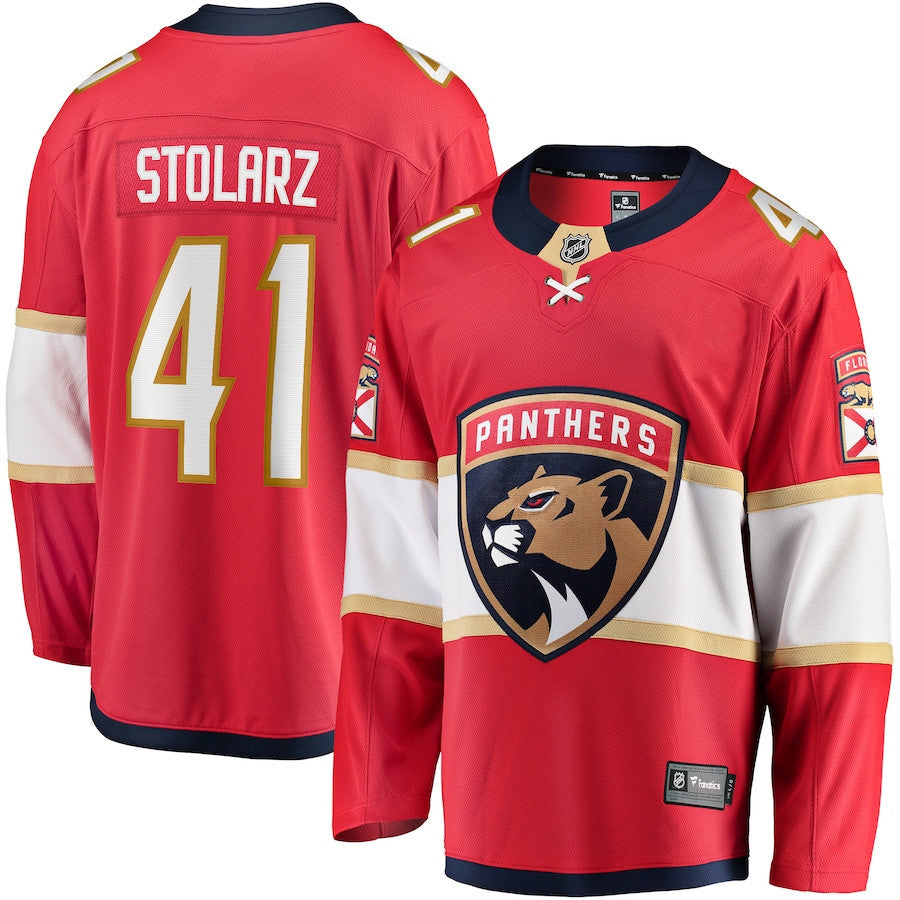 Anthony Stolarz 41 Florida Panthers 2025 Breakaway Player Men Jersey - Red