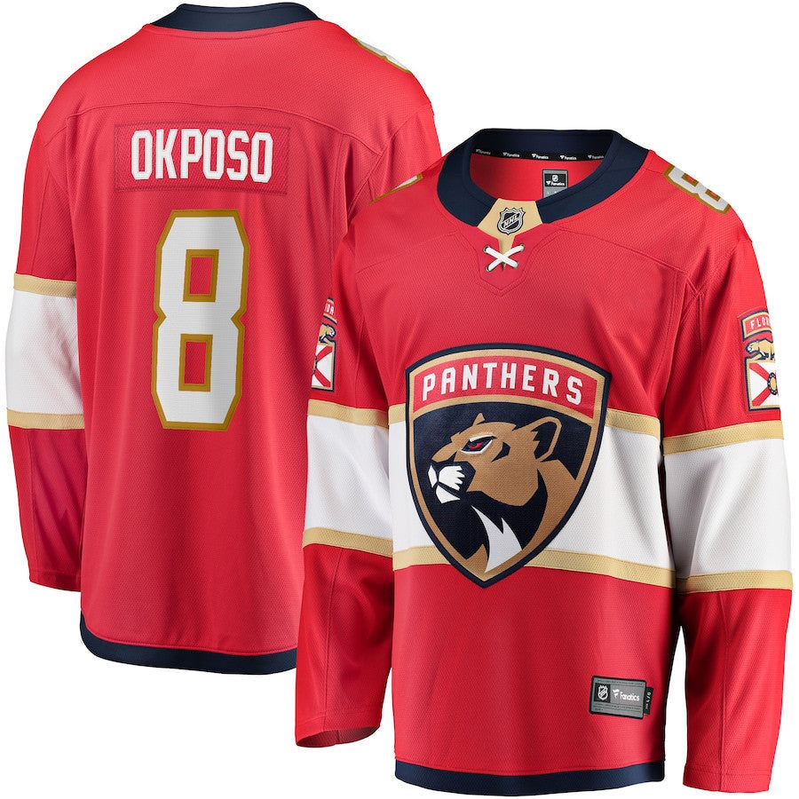 Kyle Okposo 8 Florida Panthers 2025 Breakaway Player Men Jersey - Red