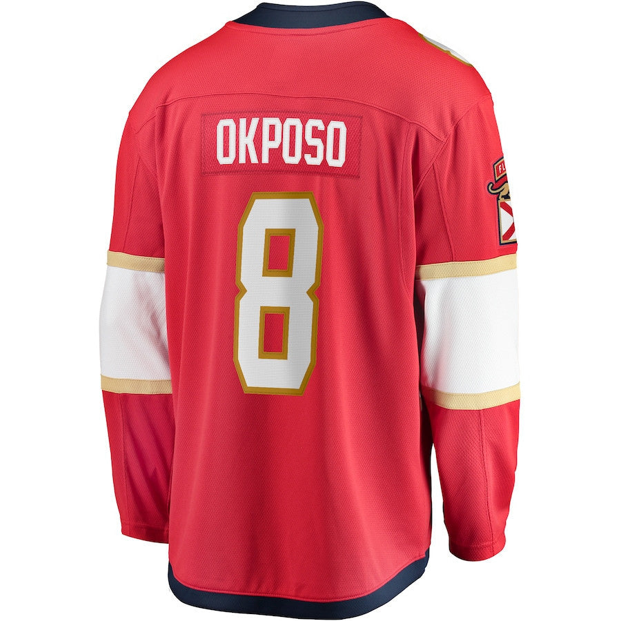 Kyle Okposo 8 Florida Panthers 2025 Breakaway Player Men Jersey - Red