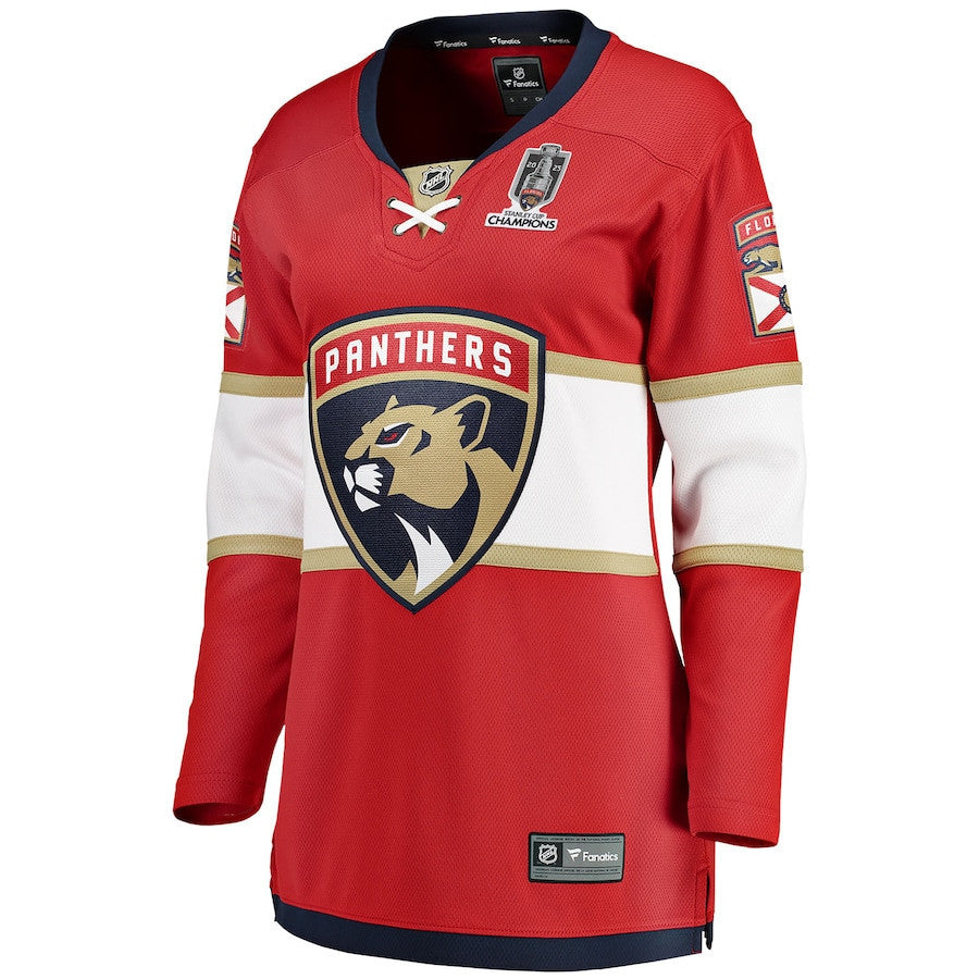 Florida Panthers Women's 2025 Stanley Cup Champions Breakaway Jersey - Red