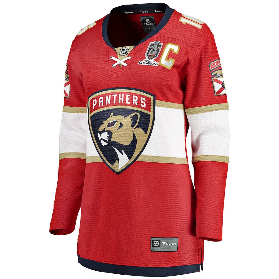 Aleksander Barkov 16 Florida Panthers Women's 2025 Stanley Cup Champions Breakaway Jersey - Red