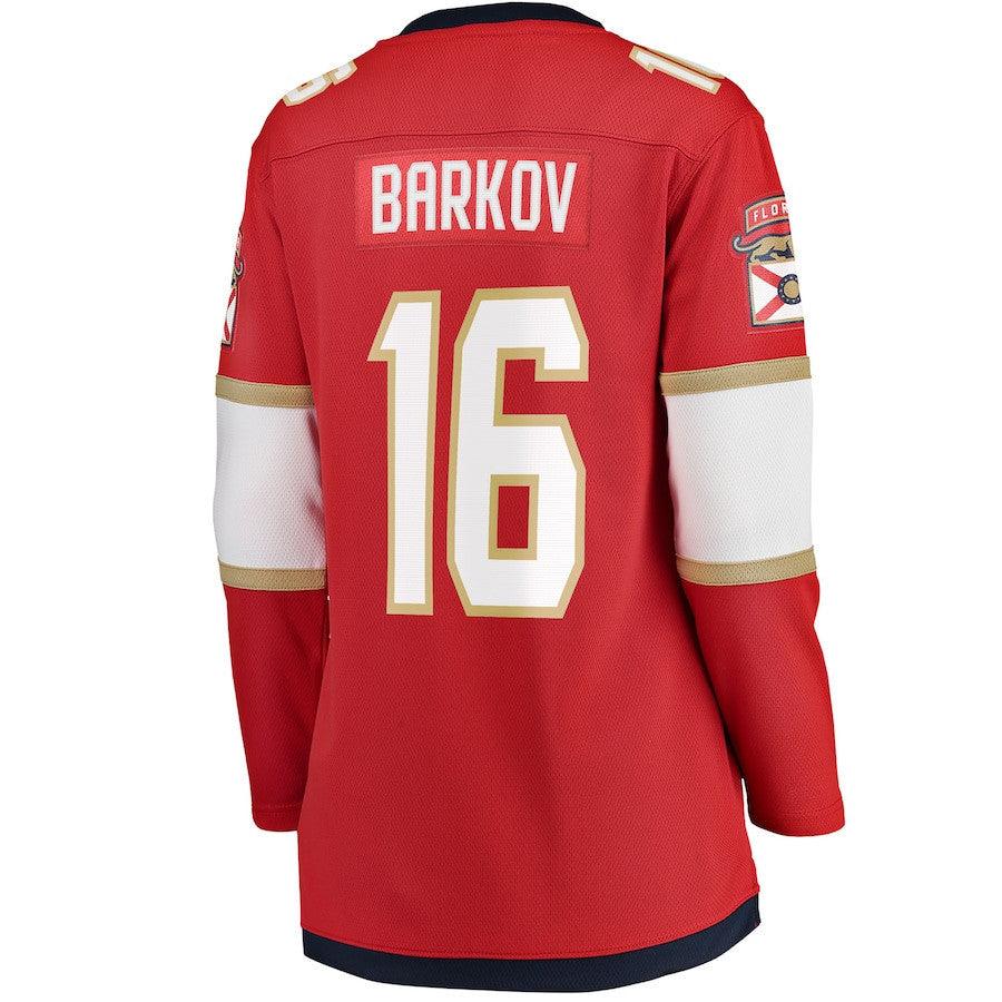 Aleksander Barkov 16 Florida Panthers Women's 2025 Stanley Cup Champions Breakaway Jersey - Red