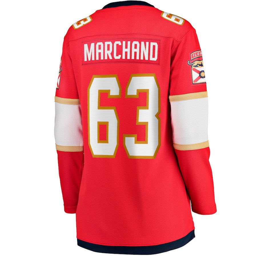 Brad Marchand 63 Florida Panthers Women's Home Breakaway Jersey - Red