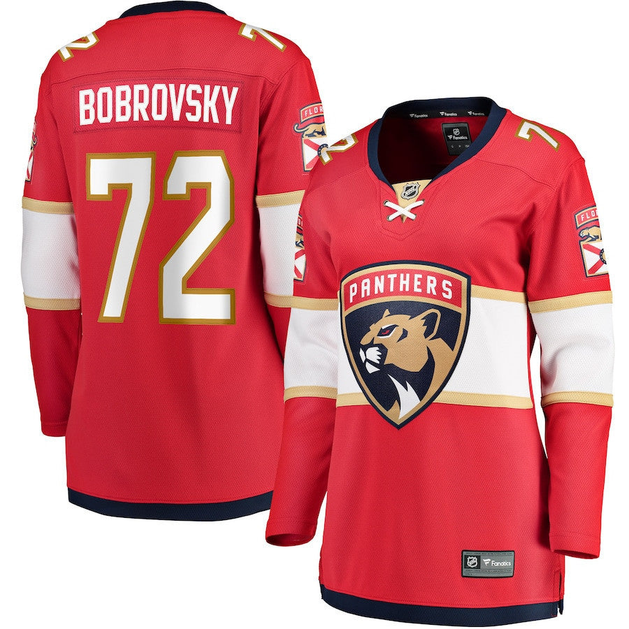 Sergei Bobrovsky 72 Florida Panthers Fanatics Women's Home Florida Panthers Women's Home Breakaway Jersey - Red