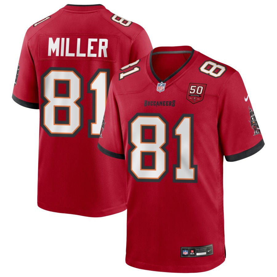 Ryan Miller 81 Tampa Bay Buccaneers 50th Anniversary Game Men Jersey - Red