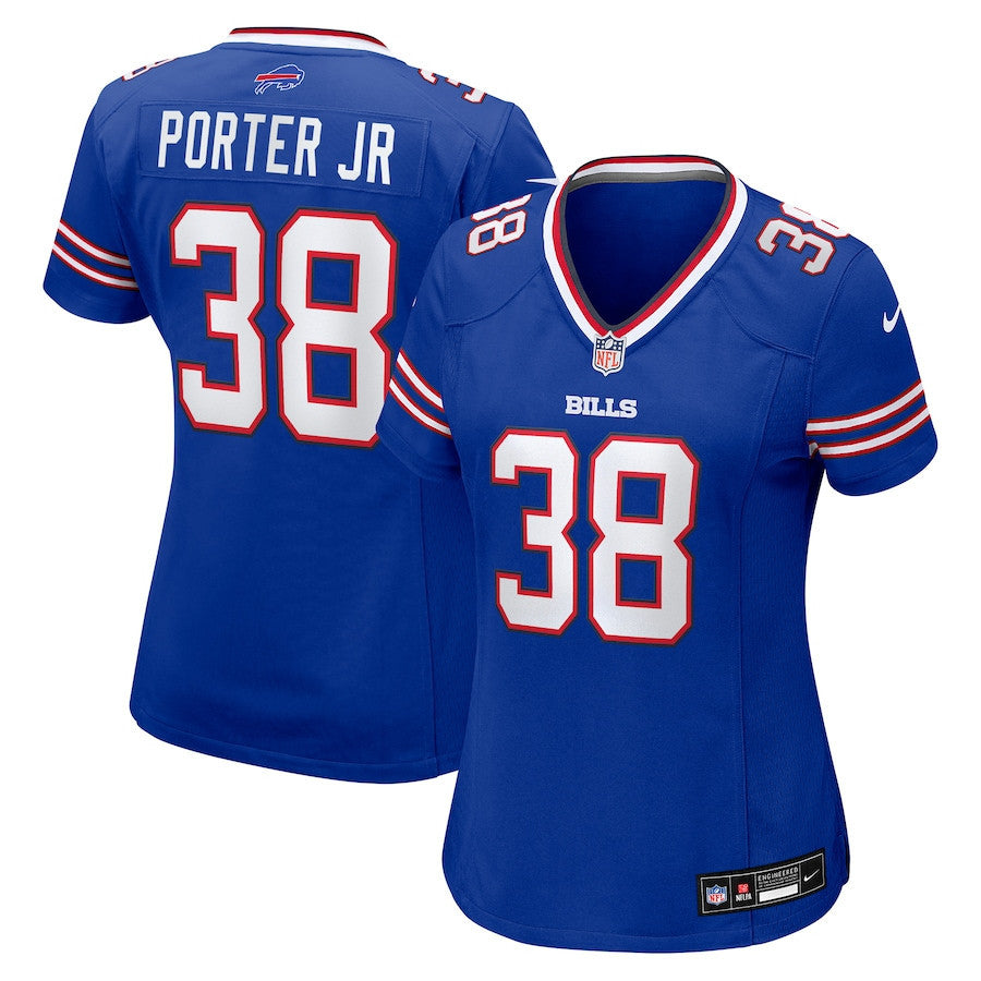 Daryl Porter Jr 38 Buffalo Bills Women's Team Game Jersey - Royal