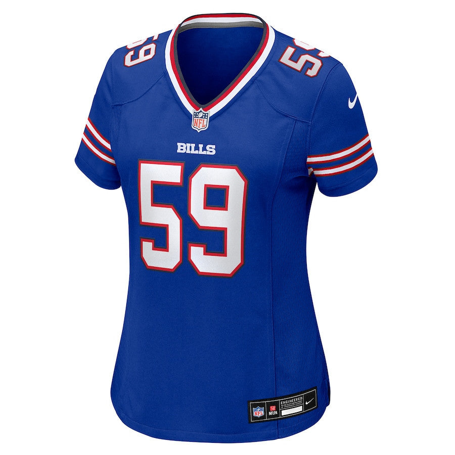 Paris Shand 59 Buffalo Bills Women's Team Game Jersey - Royal