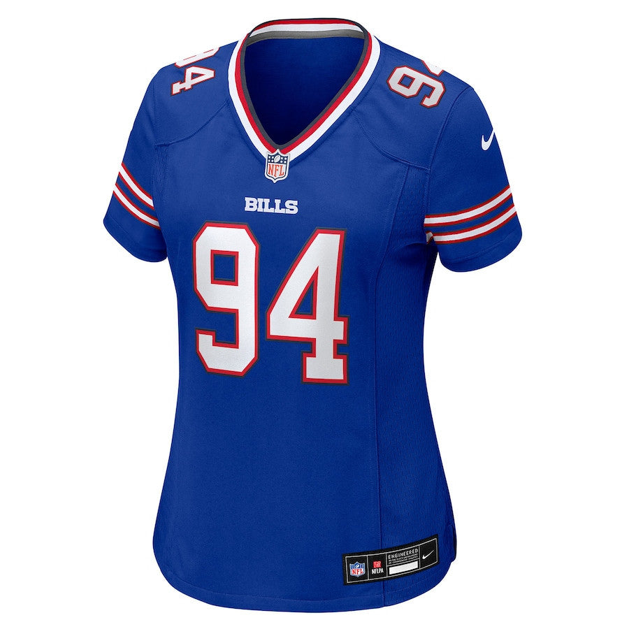 Landon Jackson 94 Buffalo Bills Women's Team Game Jersey - Royal