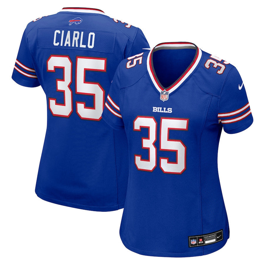 Jimmy Ciarlo 35 Buffalo Bills Women's Team Game Jersey - Royal