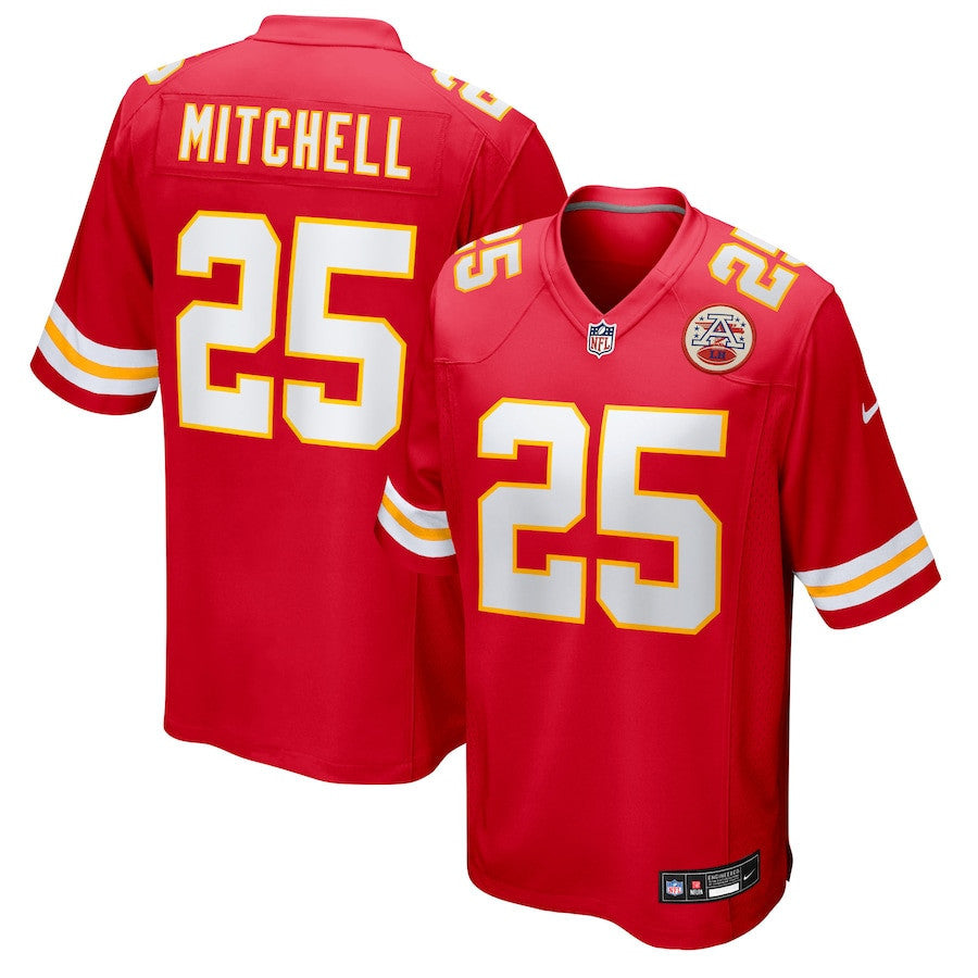 Elijah Mitchell 25 Kansas City Chiefs Team Game Men Jersey - Red