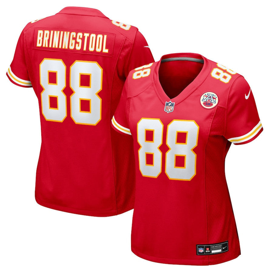 Jake Briningstool 88 Kansas City Chiefs Women's Team Game Jersey - Red