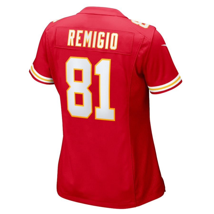 Nikko Remigio 81 Kansas City Chiefs Women's Team Game Jersey - Red