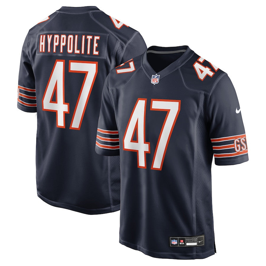 Ruben Hyppolite II 47 Chicago Bears Team Game Men Jersey - Navy