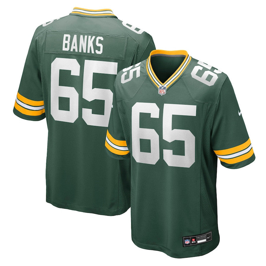 Aaron Banks 65 Green Bay Packers Team Game Men Jersey - Green