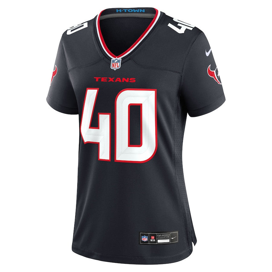 Austin Brinkman 40 Houston Texans Women's Team Game Jersey - Navy