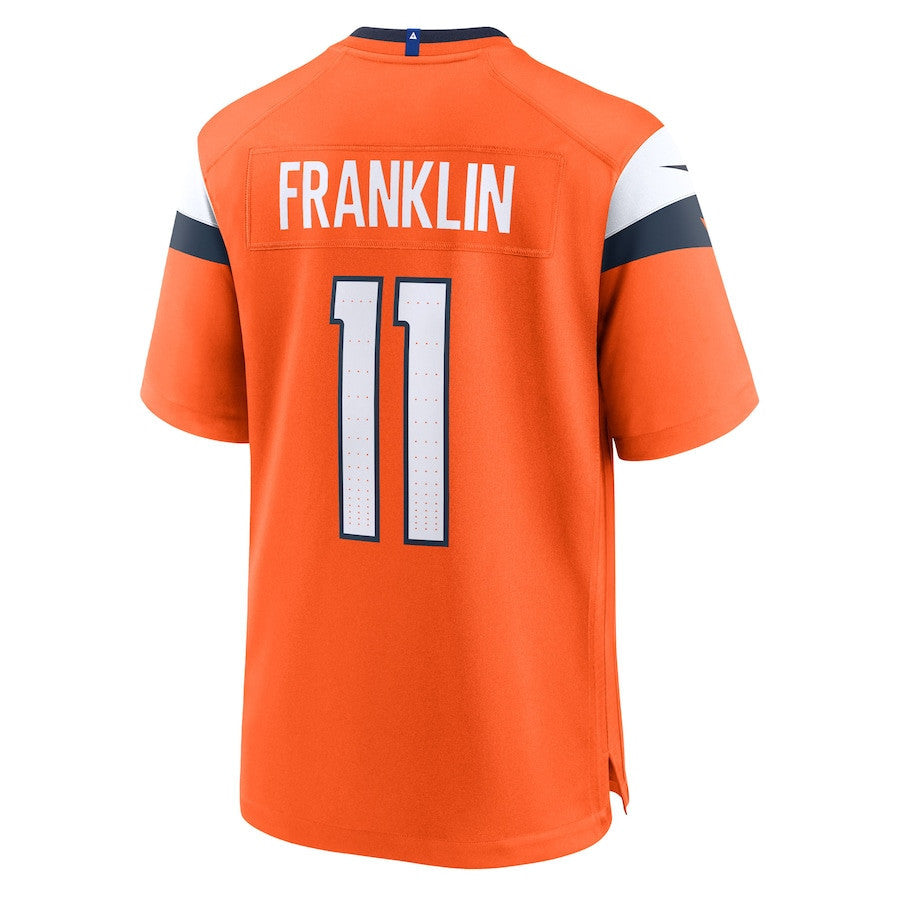 Troy Franklin 11 Denver Broncos Team Game Men Jersey - Orange