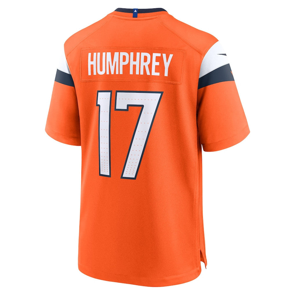 Lil'Jordan Humphrey 17 Denver Broncos Team Game Men Jersey - Orange