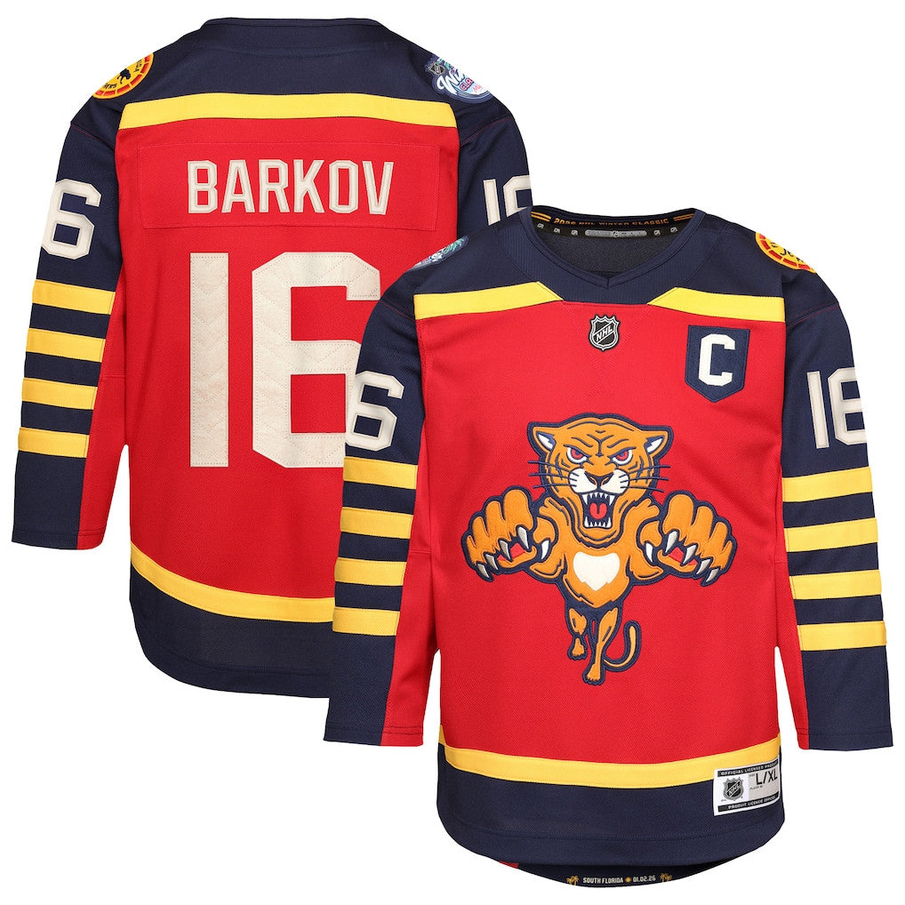 Aleksander Barkov 16 Florida Panthers 2026 Winter Classic Premier YOUTH Jersey - Red