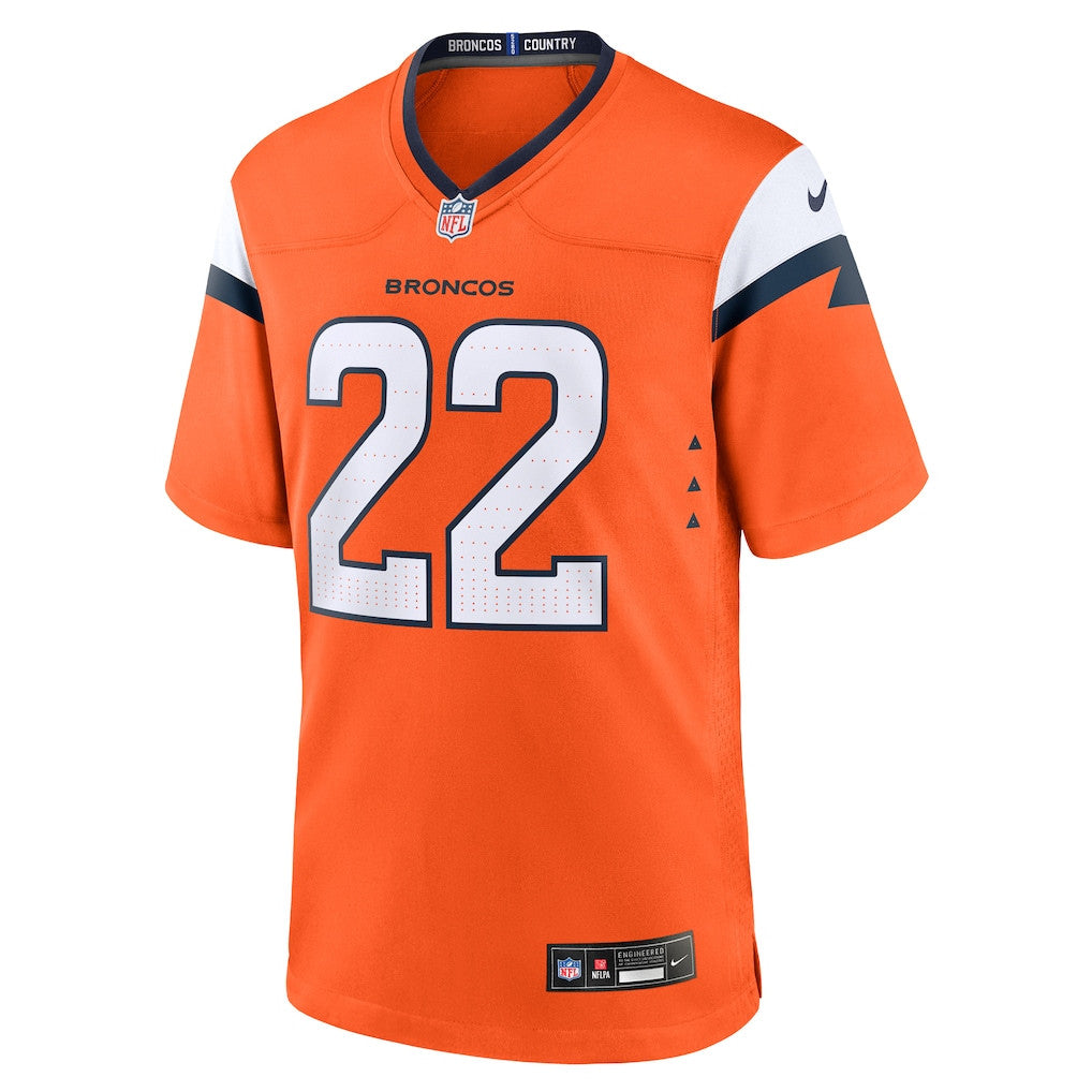 Brandon Jones 22 Denver Broncos Team Game Men Jersey - Orange