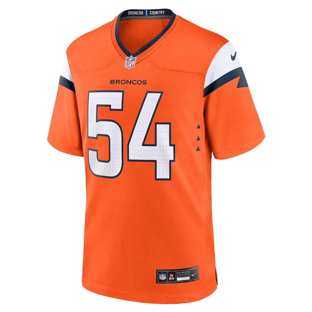 Alex Forsyth 54 Denver Broncos Team Game Men Jersey - Orange