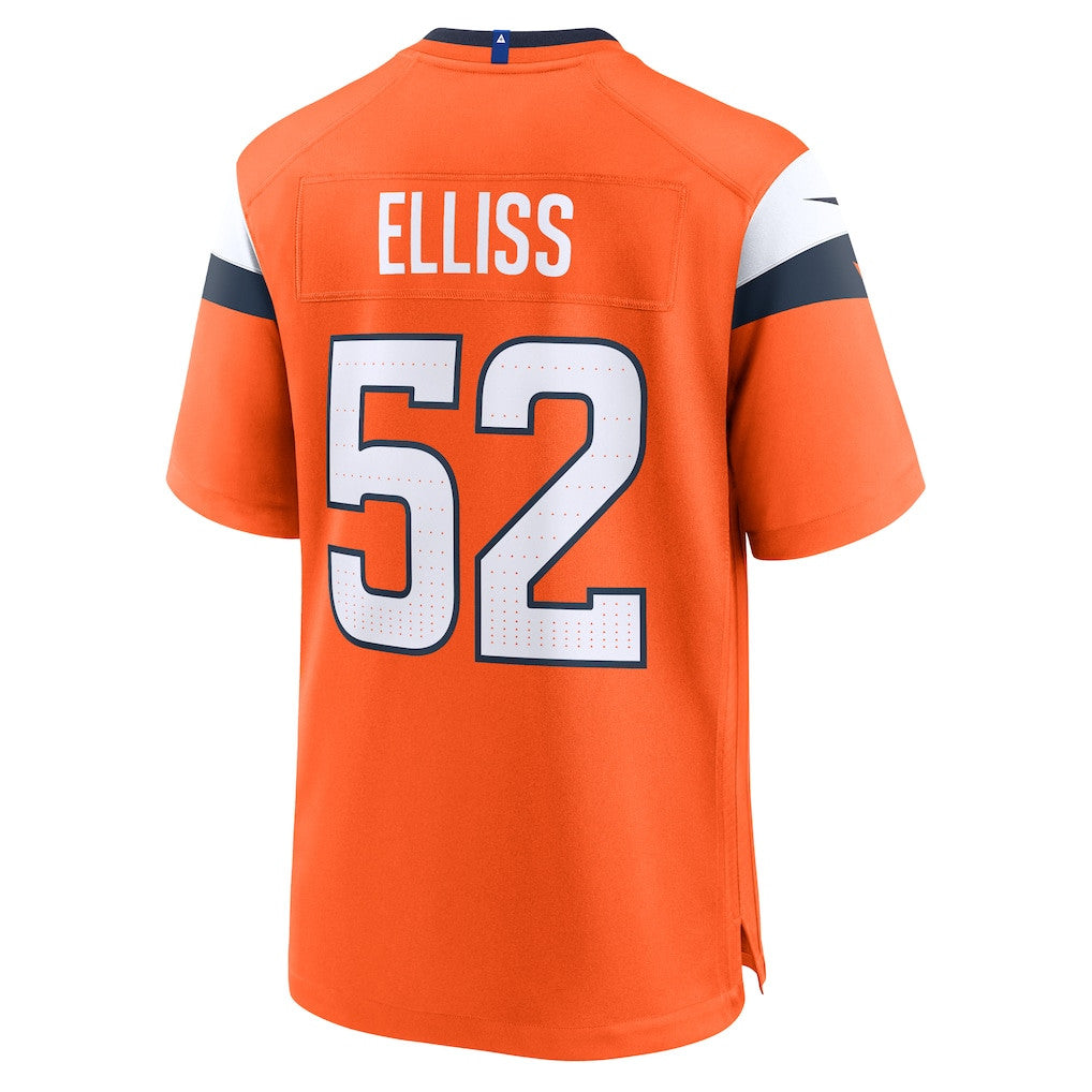Jonah Elliss 52 Denver Broncos Team Game Men Jersey - Orange