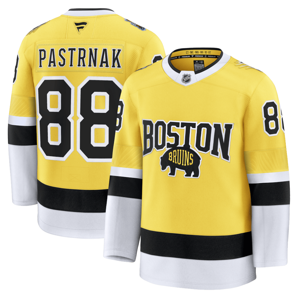 David Pastrnak 88 Boston Bruins 2026 Stadium Series Premium Men Jersey - Gold
