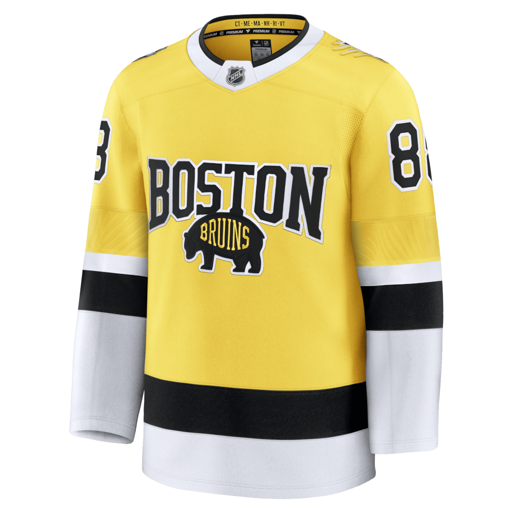 David Pastrnak 88 Boston Bruins 2026 Stadium Series Premium Men Jersey - Gold